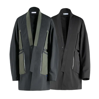 Функциональная куртка-кимоно Reindee Lusion 22ss, водонепроницаемое dwr-покрытие, множество карманов, технологичная одежда для переноски в японском стиле