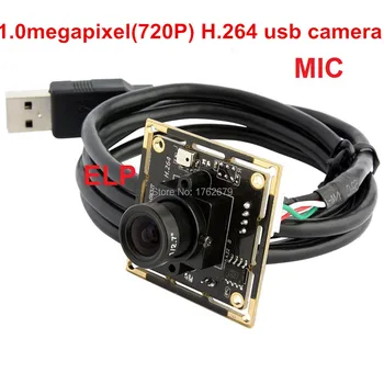 1280*720 H.264/YUY2/MJPEG Микрофон cmos usb эндоскопическая камера hd ELP-USB100W04H-L28