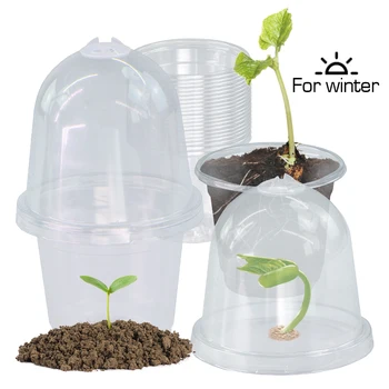 5-дюймовая чашка для рассады домашних животных 210x125 мм, прозрачные горшки для питательных веществ с прозрачной крышкой, чашки для посадки рассады в садоводстве, питомнике