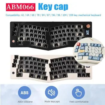 ABM066 Беспроводная механическая клавиатура BT / 2,4 ГГц Беспроводная связь / Type-C ЧЕРЕЗ программируемую Механическую клавиатуру Alice-layout с возможностью горячей замены