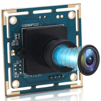 ELP 8-Мегапиксельный Модуль Камеры IMX179 HD Digital USB Webcam Высокоскоростной Usb 2.0 Плата Видеокамеры Видеонаблюдения с Объективом Без Искажений 75 градусов