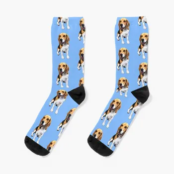 Носки с рисунком собаки Бигль, рождественские чулки, носки для гольфа с героями мультфильмов, мужские носки, женские