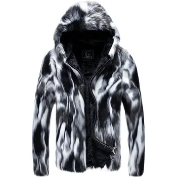 Новое зимнее мужское модное и персонализированное теплое пальто из искусственного меха 2023, модный городской красивый утолщенный молодежный топ