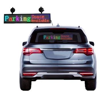 P5 24*144 75* 16-сантиметровый мини-автомобильный дисплей с подсветкой заднего стекла, светодиодный автомобильный знак, программируемый дисплей с прокруткой сообщений