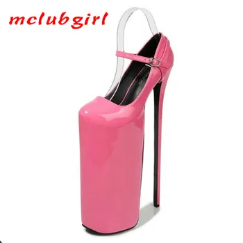 Женские туфли MCLUBGIR на каблуке 30 см, сверхвысоком каблуке, водонепроницаемой платформе, на высоких каблуках, со стальными трубами, сосущие знаменитостей, женская обувь WZ