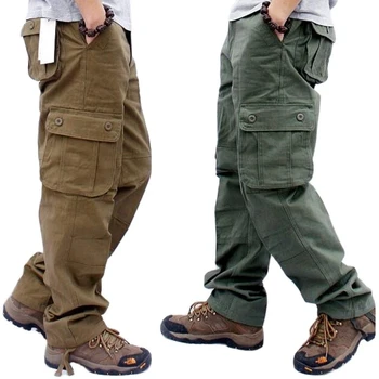 Высококачественные брюки Tactic, мужские повседневные хлопковые военные брюки с несколькими карманами, большие размеры 29-44, мужская верхняя одежда, длинные брюки-карго