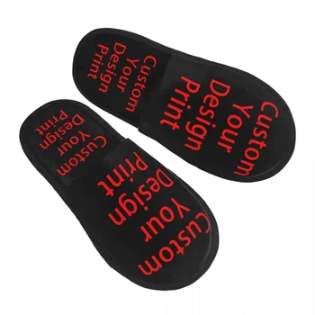Создайте свой дизайн, уютные тапочки с эффектом памяти, женские домашние туфли для спа с индивидуальным логотипом