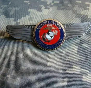 Ветеран морской пехоты США Второй мировой войны, военный пилот Морской пехоты США, значок в виде крыла, значок-эмблема на лацкане
