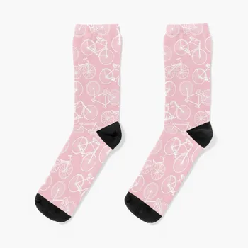 Велосипедные розовые носки, индивидуальные идеи спортивных подарков на день Святого Валентина, походные ботинки, спортивные чулки, Носки для женщин, мужские