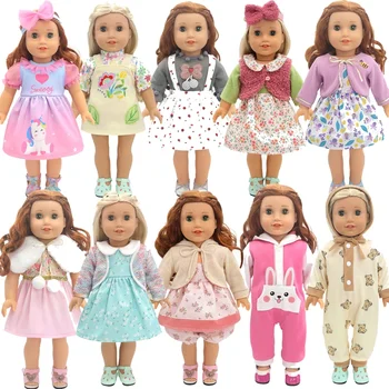 Одежда для куклы 18 дюймов, пальто фиолетового цвета, платье для куклы 17 дюймов 43 см, наряд для куклы-младенца