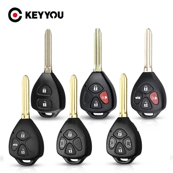 KEYYOU Замена 2/3/4 Кнопок Дистанционного Ключа Автомобиля Чехол Для Toyota Camry 40 Corolla Scion RAV4 Avalon Reiz 4Runner TOY43 Key Shell