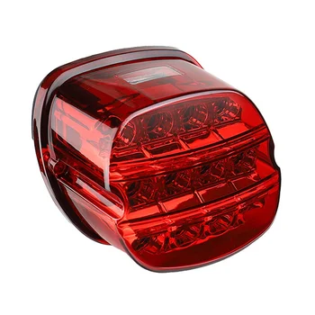 Красный светодиодный задний тормозной фонарь мотоцикла, задний фонарь номерного знака для Harley Dana Road King Electrolux 99-17 FXDL