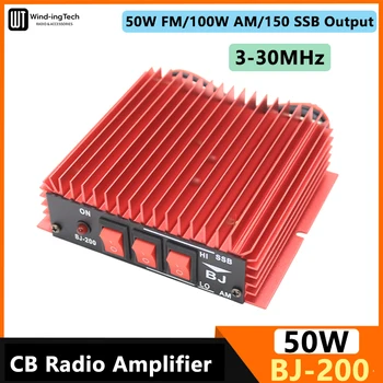 Усилитель мощности CB Radio BaoJie BJ-200 50 Вт Мини CB Радио Высокой мощности ВЧ Усилитель 3-30 МГц AM/FM/SSB/CW Вход 3-5 Вт Портативная рация