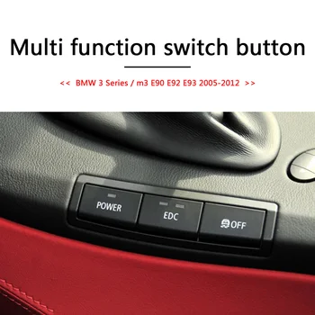 Крышка кнопки, консольный переключатель, уникальные детали, центр питания EDC DSC, портативные автомобильные украшения для BMW E90 E92 E93 M3 2005-2012