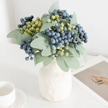 Имитация маленьких ягодных растений для домашней свадьбы, реквизит для фотосъемки своими руками, аксессуары для композиции с фруктами из черники
