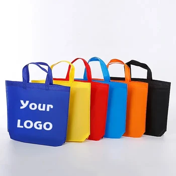 500 шт. /лот, оптовая продажа, индивидуальная сумка для покупок с логотипом, высококачественные экологически чистые сумки из нетканого материала с ручкой