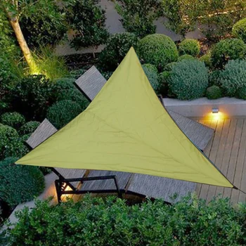 3X3X3 м Водонепроницаемый Тент для защиты от солнца с тремя углами, зонтик, открытый навес, сад, патио, тень, Парусиновая ткань