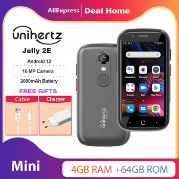 В наличии мини-смартфон Unihertz Jelly 2E Android 12 с разблокированной глобальной версией 4 ГБ 64 ГБ, 2000 мАч, 16 МП, 4g Мобильные телефоны