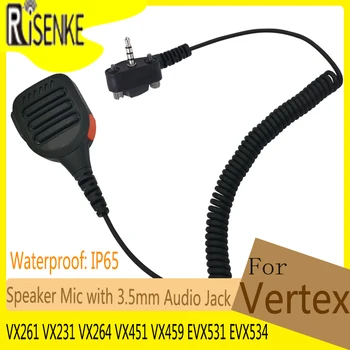 RISENKE-динамик с микрофоном, аудиоразъем 3,5 мм, для Vertex, VX261, VX210, VX410, VX231, VX264, VX351, VX354, VX451, VX459, EVX531, EVX534