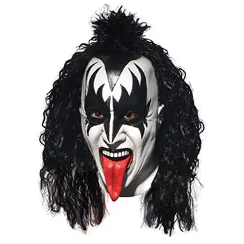 Панк-маска Kiss группы Gene Simmons Косплей певца Хаима Витца Рок-бар DJ Вечеринка Хэллоуин Карнавал Латексные маски Шлем Реквизит для костюма