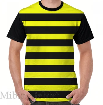 Мужская футболка с забавным принтом, женские топы, футболка Bumble Bee Line, Графическая футболка С круглым вырезом и коротким рукавом, Повседневные футболки