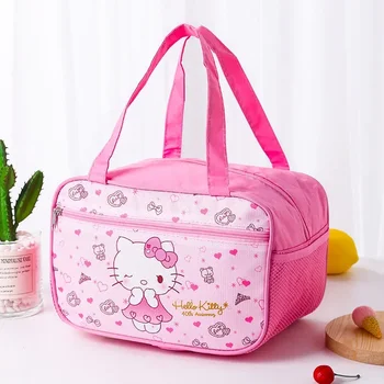 Sanrio hello kitty Новая студенческая сумка для ланча Термосумка Большой емкости Сумка для хранения бенто Мультяшная милая сумочка