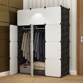 Простые шкафы-купе для спальни в общежитии для взрослых и детей Современный компактный собранный домашний шкаф для хранения вещей Мебель для спальни