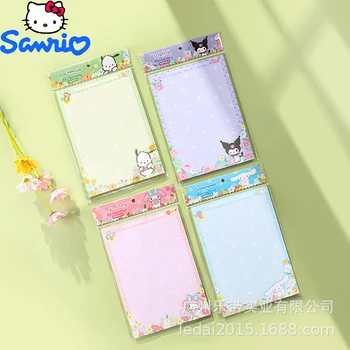 1шт Sanrio My Melody Cinnamoroll Бумага для заметок, Романтический Цветок, Разрываемая бумага, Портативный Блокнот для дневника, подарок своими руками