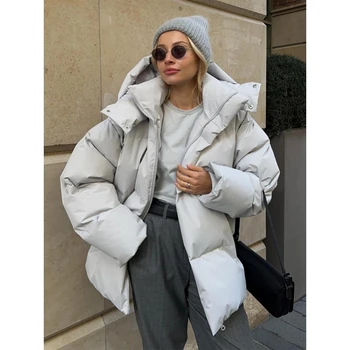 Женские пуховики, повседневное зимнее пальто с пузырями, теплые куртки-кардиганы, подарки
