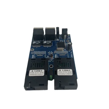 Оптоволоконный коммутатор Gigabit Ethernet 2 RJ45 UTP 2 SC волоконно-оптический медиаконвертер 2SC 2RJ45 Ethernet 10/100/1000 М Печатная плата