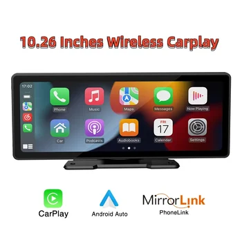 1Din 10,26 дюймовый Автомобильный Радиоприемник IPS Сенсорный Экран Беспроводной Carplay Android Auto Автомобильный MP5 Плеер BT IPS Дисплей FM Мультимедийный Видеоплеер