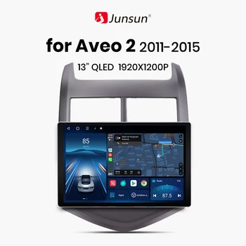 Junsun X7 MAX 13,1 “2K Беспроводной CarPlay Android Auto Автомагнитола Для Chevrolet Aveo 2 Sonic T300 2011-2015 Мультимедийное авторадио