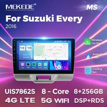 Автомагнитола MEKEDE 4G Wifi Carplay Android для SUZUKI Every Wagon 2016, автомобильная мультимедийная навигация, GPS, 2din головное устройство, DSP, стерео, BT