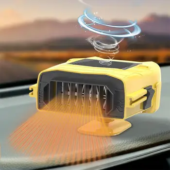 Автомобильный Обогреватель 12 Defogger Размораживатель Желтого Цвета с Поворотным Основанием на 360 Градусов Премиум-класса