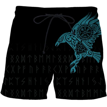 2021 Мужские шорты Летняя мода Viking Cool Пляжные брюки с 3D принтом Siwmwear Пляжные трусы для мужчин Плавки Шорты Пляжная одежда