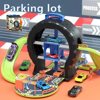 Модель игрушечного автомобиля для мальчика, детская трасса, автостоянка, Интеллект, образование, мозг, Игрушечный автомобиль из сплава для ребенка, подарок