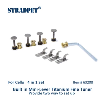 Виолончель STRADPET, встроенный мини-рычажный титановый набор тонких настроек, 4 в 1, аксессуары для виолончели