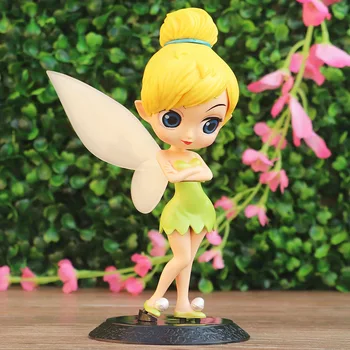 14 см Q Posket Tinker Bell ПВХ Аниме милые Куклы Коллекционная Модель Игрушки на день рождения Рождественский подарок