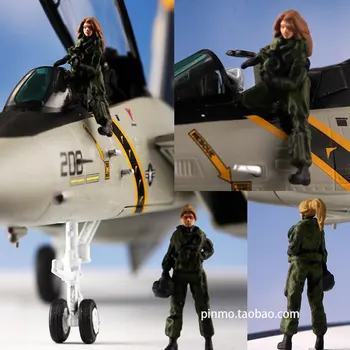 Масштабная модель 1/72 Истребителя ВВС США Женщина-пилот 2 Фигурки Солдат Макет Сцены войны Военный Миниатюрный Солдат