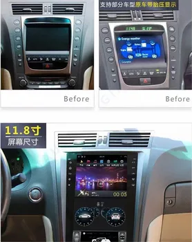 Автомагнитола в стиле Tesla с экраном 8 + 128 ГБ для Lexus RX 2004-2007 Android 12.0, автомобильный стереосистема, мультимедийный плеер, GPS-навигация, головное устройство