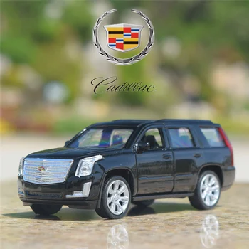 Модель автомобиля Cadillac SUV Escalade из сплава 1:36, изготовленная на заказ, металлические игрушечные транспортные средства, Откидывающаяся модель автомобиля, коллекция высокой симуляции, подарки для детей