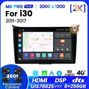 Автомобильный Мультимедийный плеер для Hyundai i30 II 2 GD 2011-2017 GPS Навигация Радио Стерео Без 2 Din DVD Car/Play Auto Qualcomm BT5.1
