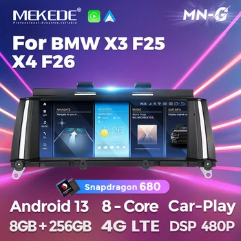 Qualcomm Snapdragon 680 Android 13 Автомобильный Радиоприемник, Мультимедийный Плеер, Подключенные Системы GPS-Навигации для Головного Устройства BMW X3 F25 X4 F26
