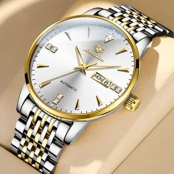 Мужские механические часы, роскошные мужские автоматические часы высокого класса, модные деловые мужские часы