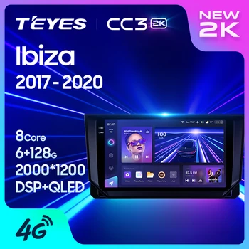 TEYES CC3L CC3 2K Для Seat Ibiza 2017-2020 Автомобильный Радиоприемник Мультимедийный Видеоплеер Навигация стерео GPS Android 10 Без 2din 2 din dvd