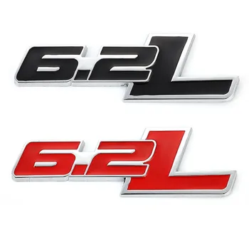 Металлические автомобильные наклейки Эмблема Значок багажника автомобиля Наклейки для Ford F150 6.2L Chevrolet C7 2011-2015 6.2 L Аксессуары для стайлинга автомобилей