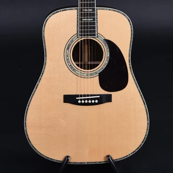 41-дюймовая акустическая гитара на заказ из цельного дерева, деревянная народная гитара,