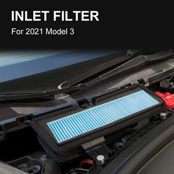 Впускной фильтр салона автомобиля, эффективный фильтр для очистки воздуха от мусора, воздушный фильтр с активированным углем, Очиститель HEPA для Tesla Model 3 2020 2021