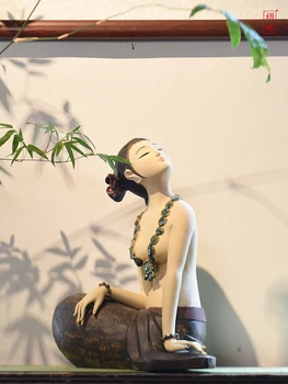 Кукла Шиван Шинуазри классическая скульптура красоты леди бытовая гостиная китайский шкаф керамические украшения ручной работы