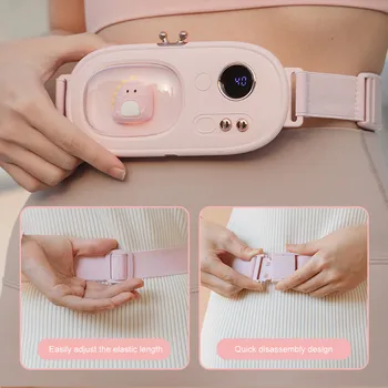 Женский USB-аккумуляторный теплый массажер для живота с подогревом, Регулируемый пояс для подогрева живота, Подарки для друзей